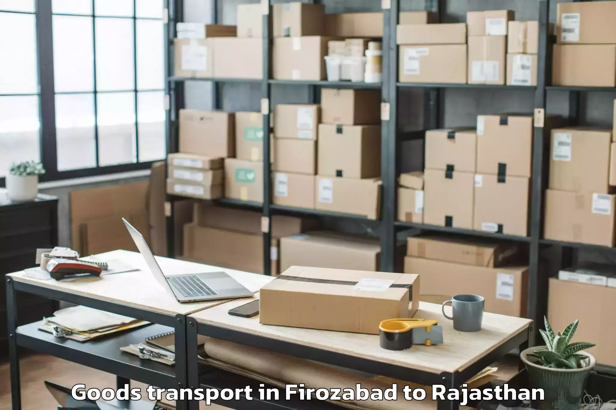 Book Firozabad to Jecrc University Jaipur Goods Transport